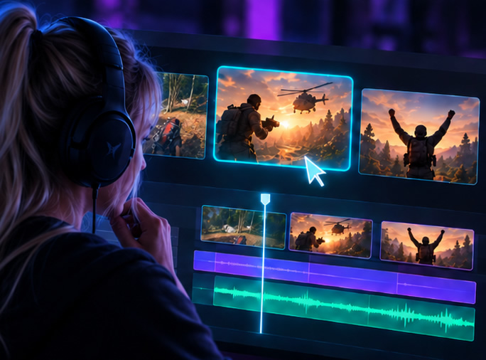 Selected scenes prepared for the edit