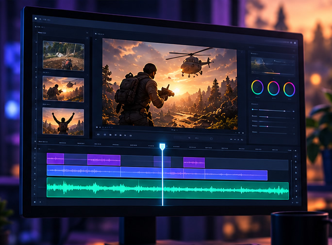 Editable professional video timeline